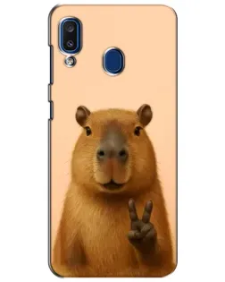 Чехол для Samsung Galaxy a20 2019 (A205F) с картинкой «Капибара виктория» Чехол для Samsung Galaxy a20 2019 (A205F) с картинкой «Капибара виктория»