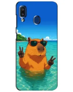 Чехол для Samsung Galaxy a20 2019 (A205F) с картинкой «Морская капибара» Чехол для Samsung Galaxy a20 2019 (A205F) с картинкой «Морская капибара»