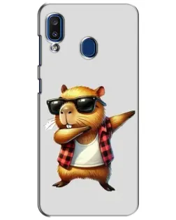 Чехол для Samsung Galaxy a20 2019 (A205F) с картинкой «Капибара рэпер даб» Чехол для Samsung Galaxy a20 2019 (A205F) с картинкой «Капибара рэпер даб»