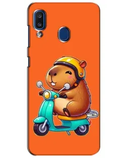 Чехол для Samsung Galaxy a20 2019 (A205F) с картинкой «Капибара на скутере» Чехол для Samsung Galaxy a20 2019 (A205F) с картинкой «Капибара на скутере»