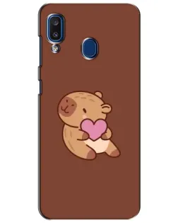Чехол для Samsung Galaxy a20 2019 (A205F) с картинкой «Капибара с сердцем» Чехол для Samsung Galaxy a20 2019 (A205F) с картинкой «Капибара с сердцем»