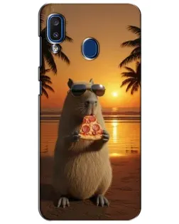 Чехол для Samsung Galaxy a20 2019 (A205F) с картинкой «Капибара с пиццей» Чехол для Samsung Galaxy a20 2019 (A205F) с картинкой «Капибара с пиццей»