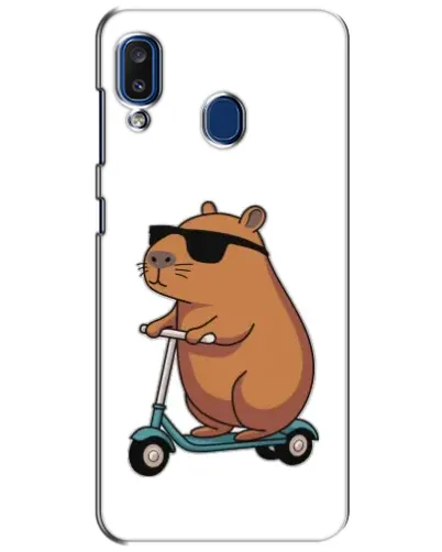 Чехол для Samsung Galaxy a20 2019 (A205F) с картинкой «Капибара на самокате» Чехол для Samsung Galaxy a20 2019 (A205F) с картинкой «Капибара на самокате»