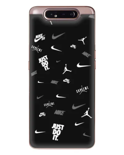 Чехол для Samsung Galaxy a80 2019 ( A805F ) с картинкой «Nike Black Pattern»