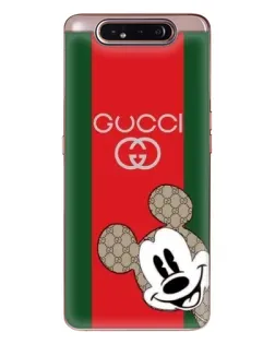 Чехол для Samsung Galaxy a80 2019 ( A805F ) с картинкой «Gucci — полосы и Микки»