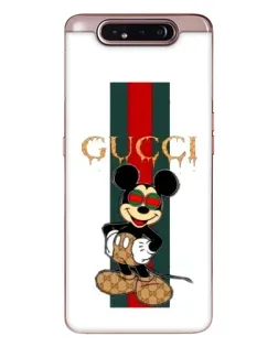 Чехол для Samsung Galaxy a80 2019 ( A805F ) с картинкой «Микки Маус Gucci — полосы»