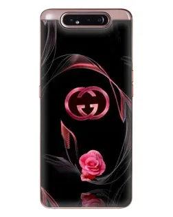 Чехол для Samsung Galaxy a80 2019 ( A805F ) с картинкой «Gucci — неоновая роза»
