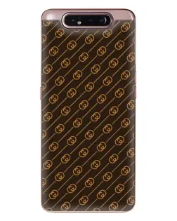 Чехол для Samsung Galaxy a80 2019 ( A805F ) с картинкой «Gucci — золотые диагонали»