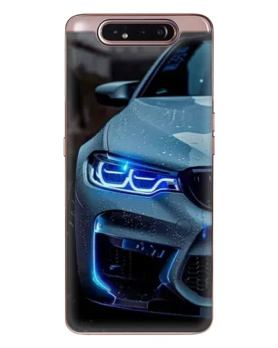 Чохол для Samsung Galaxy a80 2019 ( A805F ) з картинкою «Погляд BMW з синіми фарами»