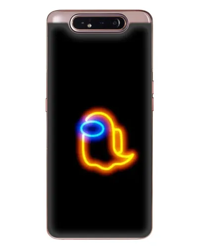 Чехол для Samsung Galaxy a80 2019 ( A805F ) с картинкой «Among Us неоновое сияние»