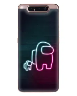 Чехол для Samsung Galaxy a80 2019 ( A805F ) с картинкой «Among Us неон-арт»