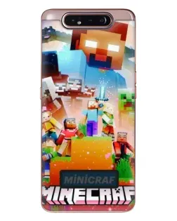 Чохол для Samsung Galaxy a80 2019 ( A805F ) з картинкою «Minecraft герої гри»