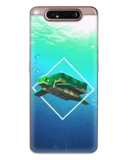 Чехол для Samsung Galaxy a80 2019 ( A805F ) с картинкой «Черепаха Minecraft»