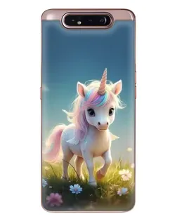 Чехол для Samsung Galaxy a80 2019 ( A805F ) с картинкой «Единорог на поляне»