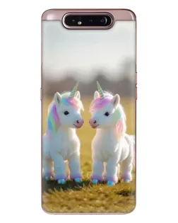 Чехол для Samsung Galaxy a80 2019 ( A805F ) с картинкой «Пара единорогов»