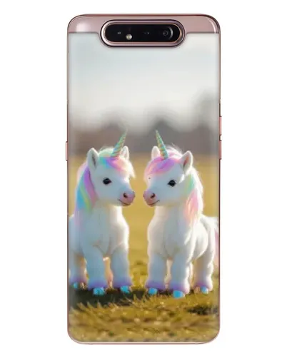 Чехол для Samsung Galaxy a80 2019 ( A805F ) с картинкой «Пара единорогов»