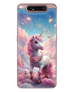 Чехол для Samsung Galaxy a80 2019 ( A805F ) с картинкой «Единорог среди облаков»