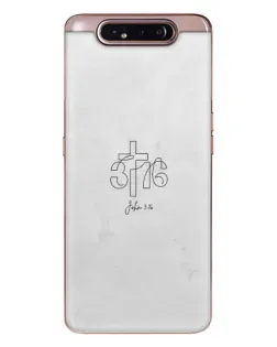 Чехол для Samsung Galaxy a80 2019 ( A805F ) с картинкой «Иоанна 3:16 Крест»