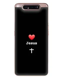 Чехол для Samsung Galaxy a80 2019 ( A805F ) с картинкой «Сердце - Jesus»
