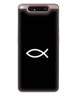 Чехол для Samsung Galaxy a80 2019 ( A805F ) с картинкой «Символ рыбы Jesus»