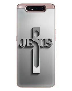 Чехол для Samsung Galaxy a80 2019 ( A805F ) с картинкой «Металлический крест Jesus»