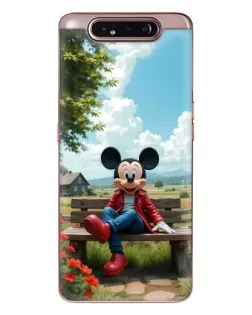 Чехол для Samsung Galaxy a80 2019 ( A805F ) с картинкой «Микки на скамейке»