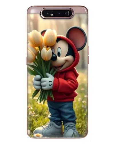 Чехол для Samsung Galaxy a80 2019 ( A805F ) с картинкой «Микки с тюльпанами»