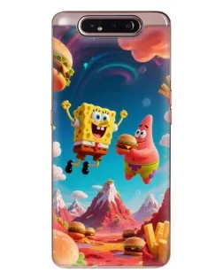 Чехол для Samsung Galaxy a80 2019 ( A805F ) с картинкой «Космический фастфуд»
