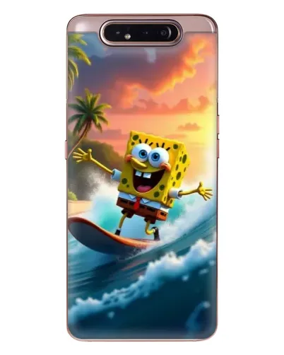 Чехол для Samsung Galaxy a80 2019 ( A805F ) с картинкой «Губка Боб серфингист» Чехол для Samsung Galaxy a80 2019 ( A805F ) с картинкой «Губка Боб серфингист»