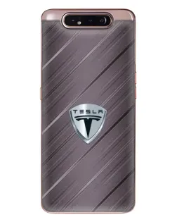 Чехол для Samsung Galaxy a80 2019 ( A805F ) с картинкой «Металлическая текстура Tesla» Чехол для Samsung Galaxy a80 2019 ( A805F ) с картинкой «Металлическая текстура Tesla»