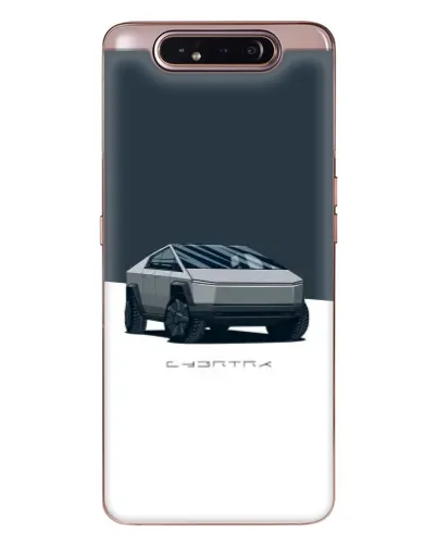 Чехол для Samsung Galaxy a80 2019 ( A805F ) с картинкой «Серебристый Cybertruck Tesla»