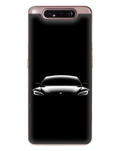 Чехол для Samsung Galaxy a80 2019 ( A805F ) с картинкой «Фары Tesla Night»