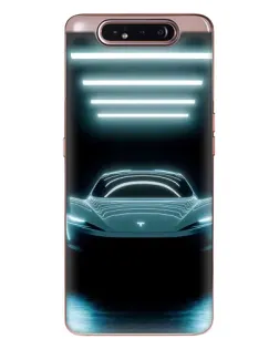 Чехол для Samsung Galaxy a80 2019 ( A805F ) с картинкой «Tesla в неоне» Чехол для Samsung Galaxy a80 2019 ( A805F ) с картинкой «Tesla в неоне»
