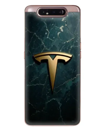 Чехол для Samsung Galaxy a80 2019 ( A805F ) с картинкой «Мраморная Tesla Gold»