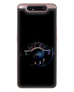 Чехол для Samsung Galaxy a80 2019 ( A805F ) с картинкой «Салон Audi — руль»