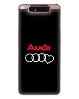 Чехол для Samsung Galaxy a80 2019 ( A805F ) с картинкой «Логотип Audi Heart»