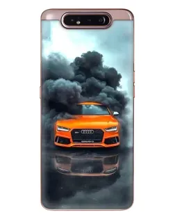 Чехол для Samsung Galaxy a80 2019 ( A805F ) с картинкой «Audi в облаках дыма»