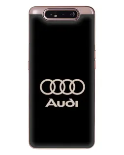 Чехол для Samsung Galaxy a80 2019 ( A805F ) с картинкой «Audi — золотой логотип»