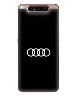Чехол для Samsung Galaxy a80 2019 ( A805F ) с картинкой «Audi White Logo»