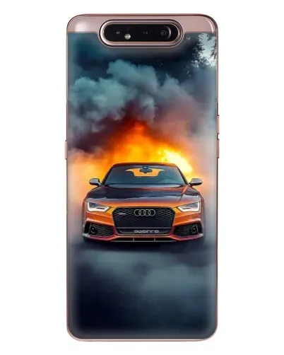 Чехол для Samsung Galaxy a80 2019 ( A805F ) с картинкой «Audi в огненном дыму» Чехол для Samsung Galaxy a80 2019 ( A805F ) с картинкой «Audi в огненном дыму»