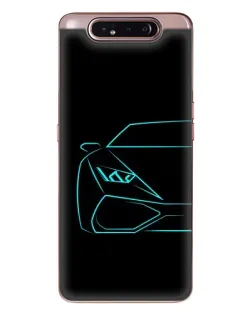 Чохол для Samsung Galaxy a80 2019 ( A805F ) з картинкою «Блакитний силует Lamborghini» Чохол для Samsung Galaxy a80 2019 ( A805F ) з картинкою «Блакитний силует Lamborghini»