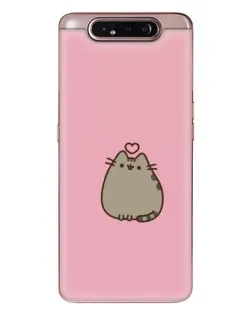 Чехол для Samsung Galaxy a80 2019 ( A805F ) с картинкой «Pusheen сердце»