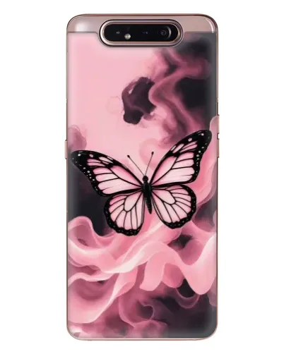 Чехол для Samsung Galaxy a80 2019 ( A805F ) с картинкой «Бабочка в дыму»