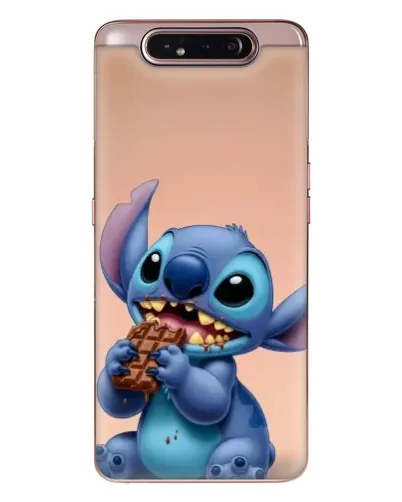 Чехол для Samsung Galaxy a80 2019 ( A805F ) с картинкой «Стич ест шоколад»