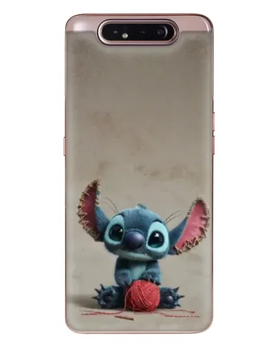 Чехол для Samsung Galaxy a80 2019 ( A805F ) с картинкой «Стич на коричневом фоне»