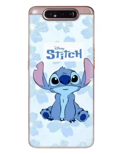 Чехол для Samsung Galaxy a80 2019 ( A805F ) с картинкой «Stitch среди цветов»