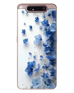 Чехол для Samsung Galaxy a80 2019 ( A805F ) с картинкой «Голубой цветочный каскад»