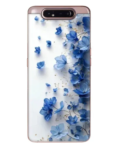 Чехол для Samsung Galaxy a80 2019 ( A805F ) с картинкой «Голубой цветочный каскад»