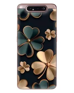 Чехол для Samsung Galaxy a80 2019 ( A805F ) с картинкой «Клевер в золоте»