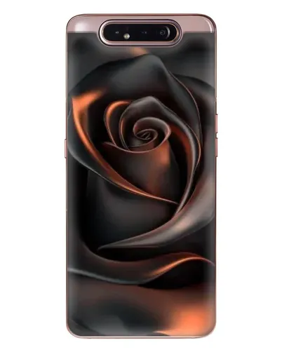 Чехол для Samsung Galaxy a80 2019 ( A805F ) с картинкой «Шелковая черная роза»